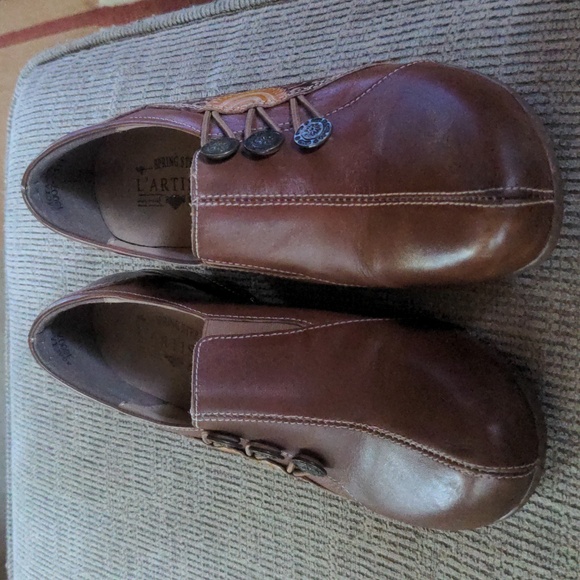 Spring Step L'Artiste Clogs Tan 38 - Picture 2 of 8